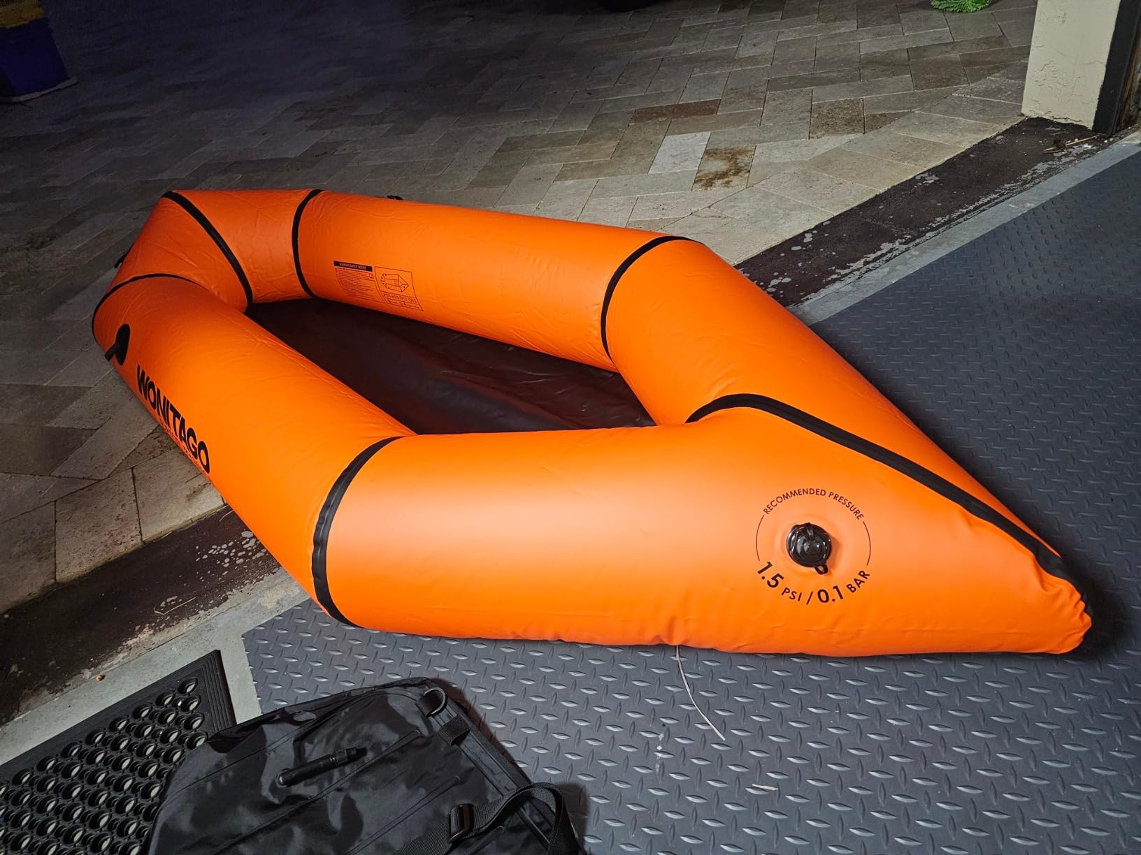 Packraft TPU Inflatable Travel Kayak with Soft Seat Lightweight Packrafts for Flat Water Rafting/Bicycle Drifting/Litewater Dinghy, 1 Person customer photo 1