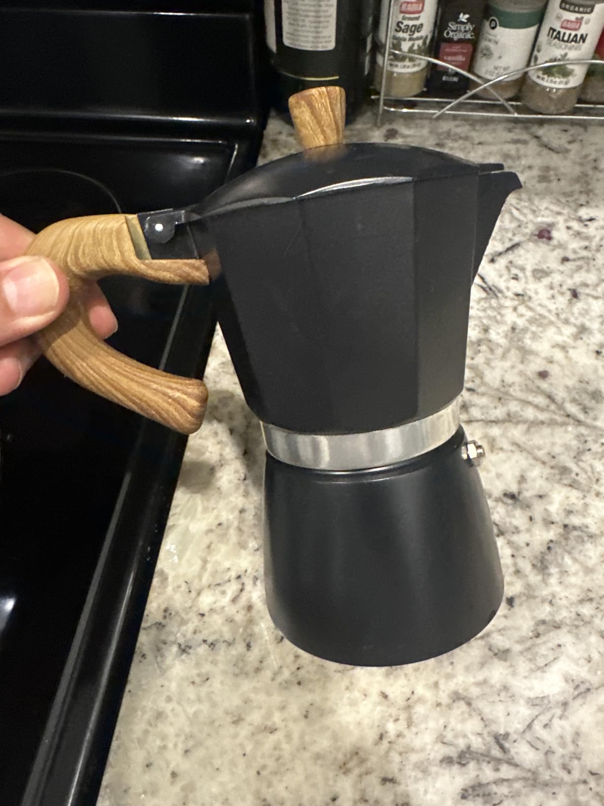 3 Cup Aluminum Espresso Stovetop Moka Pot Express Coffee Maker Percolator Italian Classic Mocha Coffee Machine for Italian and Cuban Cafe Brewing for Home & Camping 150ml 5oz customer photo 2