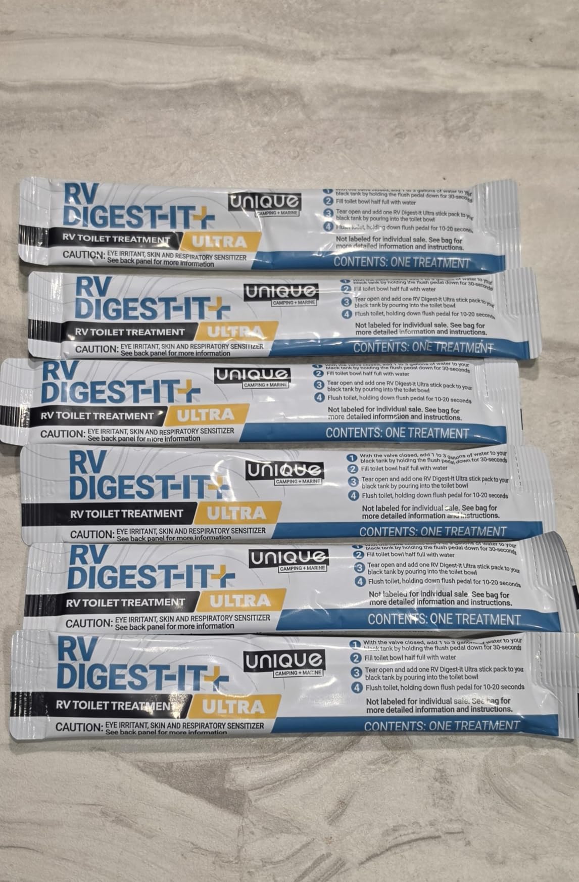 Unique RV Digest-It Ultra Drop-In Pods RV Tank Treatment, 16 Count | Strong odor control & fast waste/toilet paper digestion; premeasured routine RV holding tank treatment customer photo 1