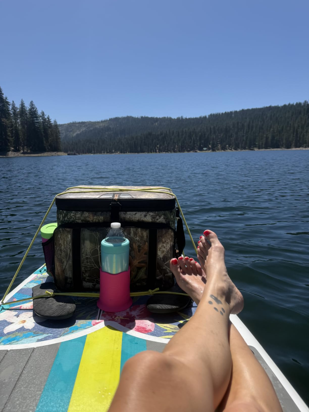 Floatsup Cup Paddle Board Drink Holder - Signature Blue | Works with SUP & Kayak, Fits Cans and Bottles Up to 3