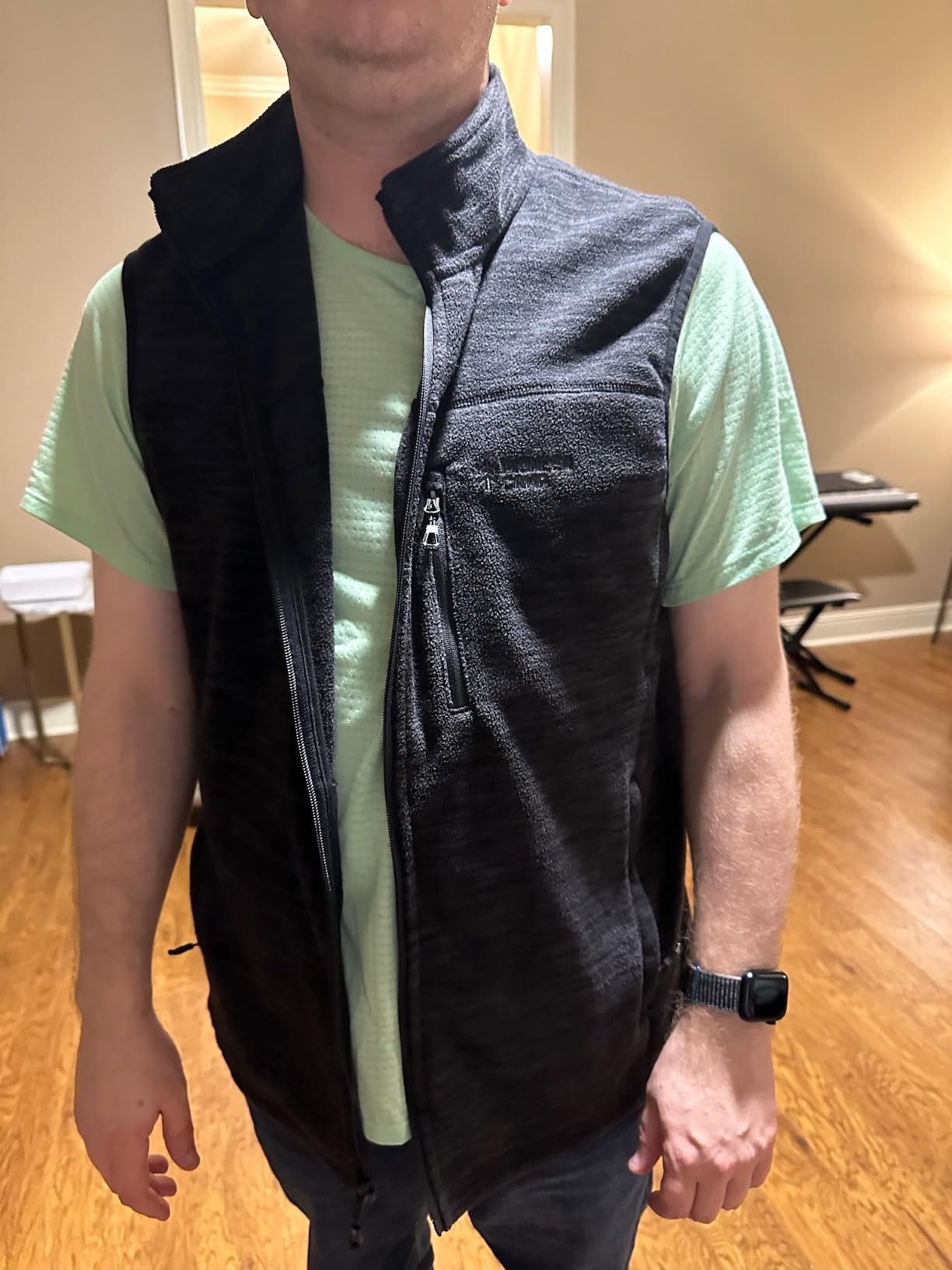 Pioneer Camp Men's Full-Zip Polar Fleece Vest Casual Lightweight Sleeveless Outerwear with 5 Pockets Soft Warm Winter Jacket customer photo 2