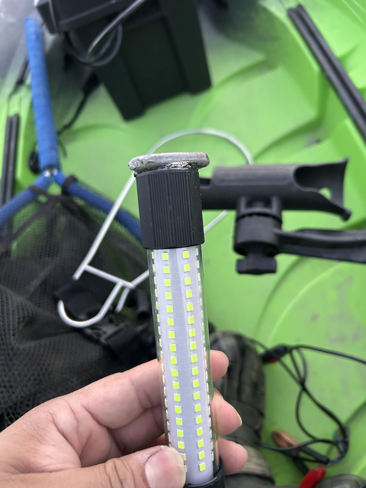 ReeMoo 12V 126 LEDs 13W Fishing Light Underwater Night Fishing Lure Finder Light Green Submersible Fishing Lights with 5M Power Cord for Pool Boat Sea Ice Fishing Attractants More Fish customer photo 2