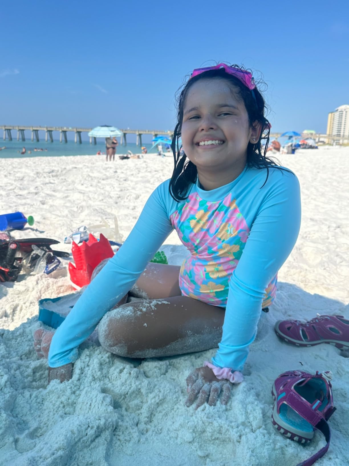 Hurley Girls Two-piece Rashguard Set (Big Kid) customer photo 2