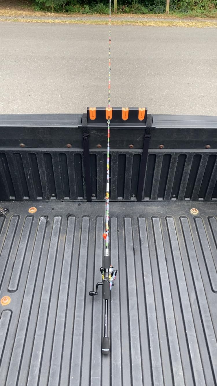 Fishing Rod Holder for Truck Tailgate - Transport 4 Rods Securely with Soft Foam Inserts & Straps - Fishing Pole Rack for Pickup Truck Bed - Easy Tailgate Rod Carrier customer photo 1
