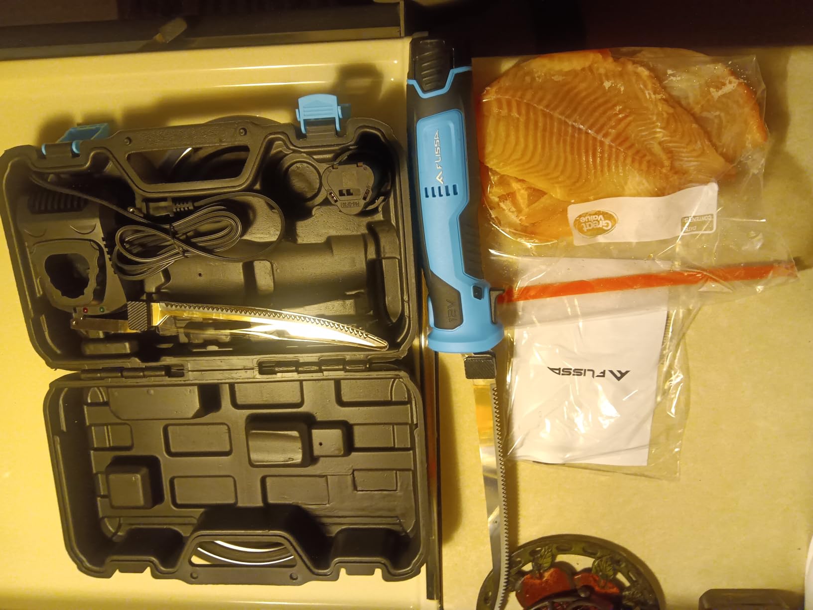 FLISSA 12V Cordless Electric Fillet Knife for Fish, 8
