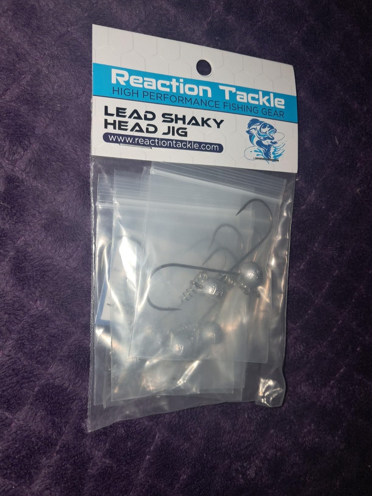 Reaction Tackle Stand-Up Shaky Head Jigs for Bass Fishing, Finesse Worm Jig Heads for Spinning Rod Setups, Largemouth and Smallmouth (5-Pack) customer photo 2