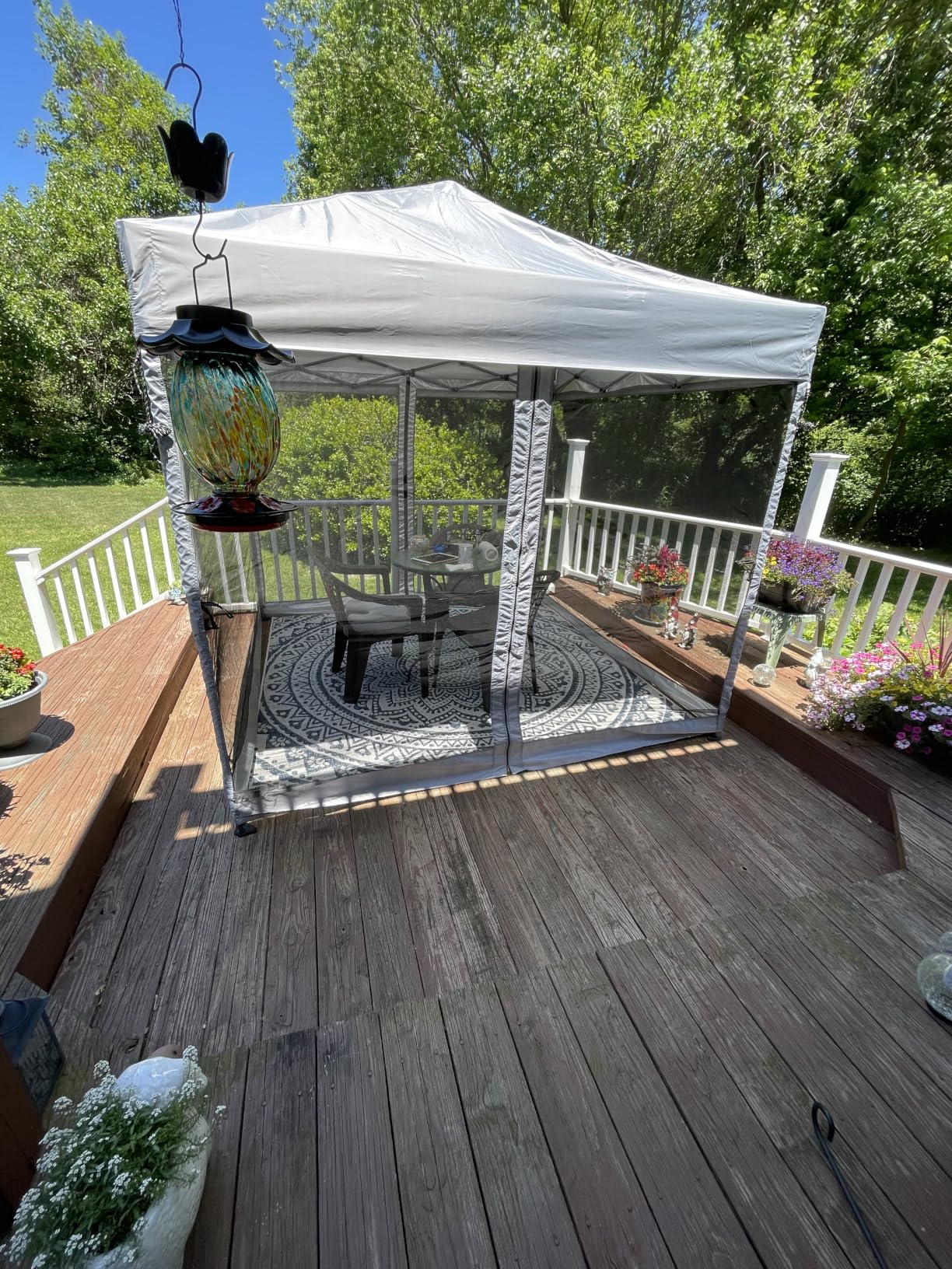 VIVOHOME 10x10ft Outdoor Screen Tent with Mosquito Netting | Easy Pop-Up Canopy with 2 Zipper Doors, and Roller Bag for Yard Camping Picnic Party Events customer photo 1