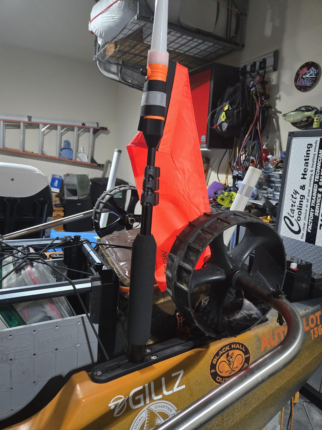 Affordura Kayak Lights with Orange Flag Pole Kit 55.5