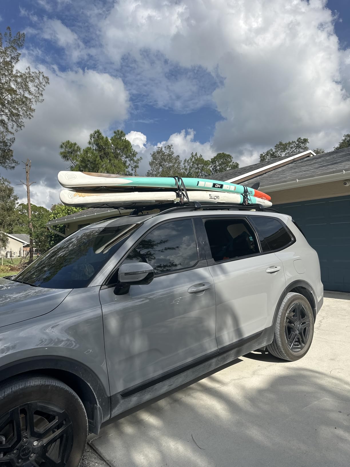 ORANGEE 4 Pack 'No Scratch' Cam Buckle Tie Down Strap for Surfboards, Kayaks, SUP Paddleboards, Canoes, Snowboards - 15FT Long & Silicone Protective Cover On Buckle (1,100LB Break Strength Per Strap) customer photo 1