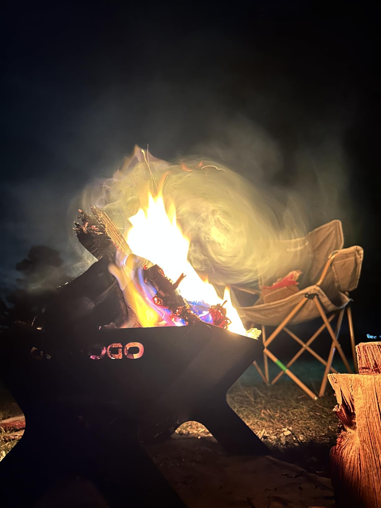 Odoland Camping Campfire Grill, Portable Folding Charcoal Grills, Backpacking BBQ Grill, Heavy Duty Firepit Grill with Carry Bag for Outdoor Cooking, Bonfire, Patio, Backyard customer photo 1
