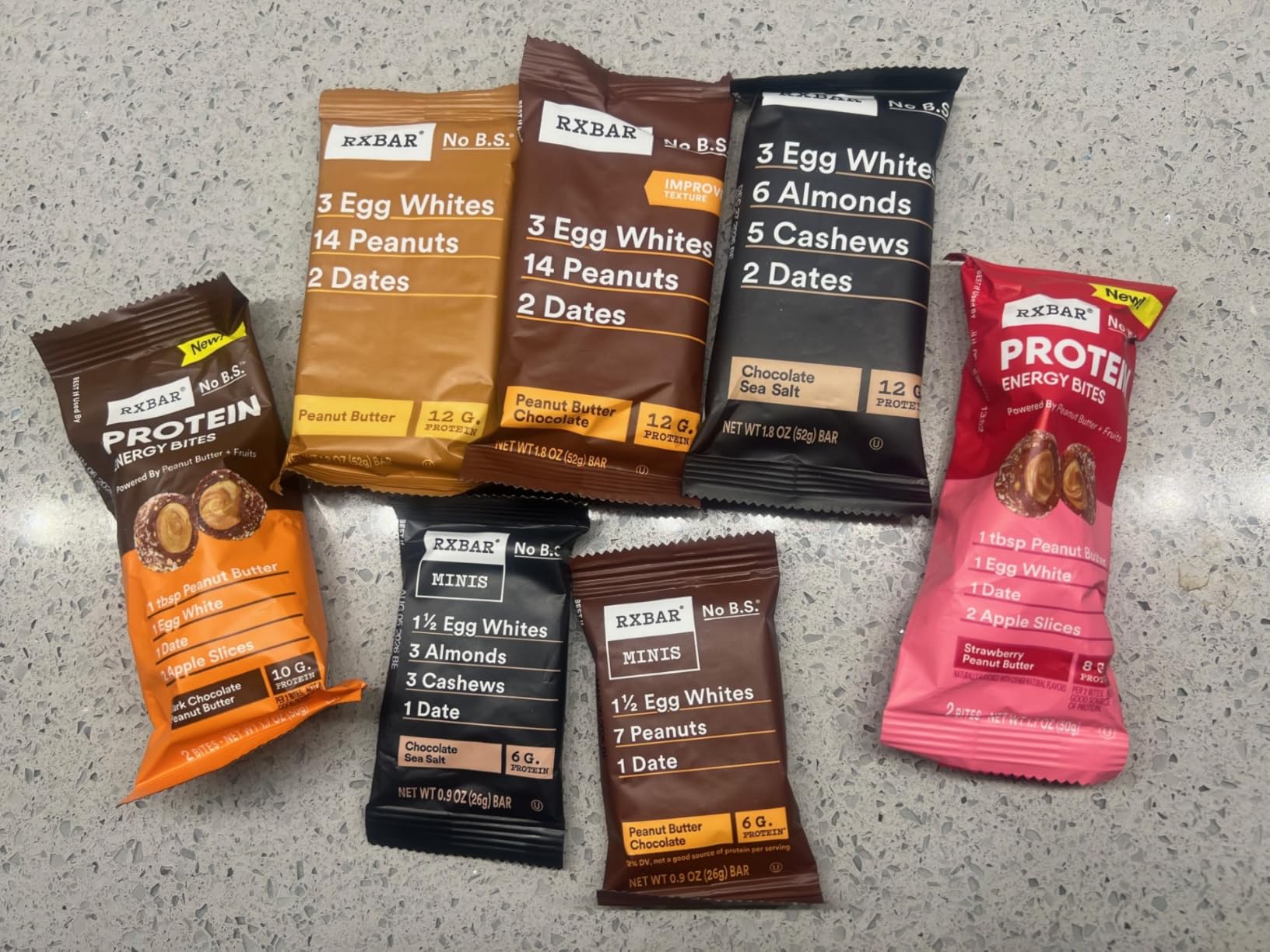 RXBAR Protein Bars, 12g Protein, Gluten Free Snacks, 3-Flavor Variety Pack, 18.3oz Box (10 Bars) customer photo 1