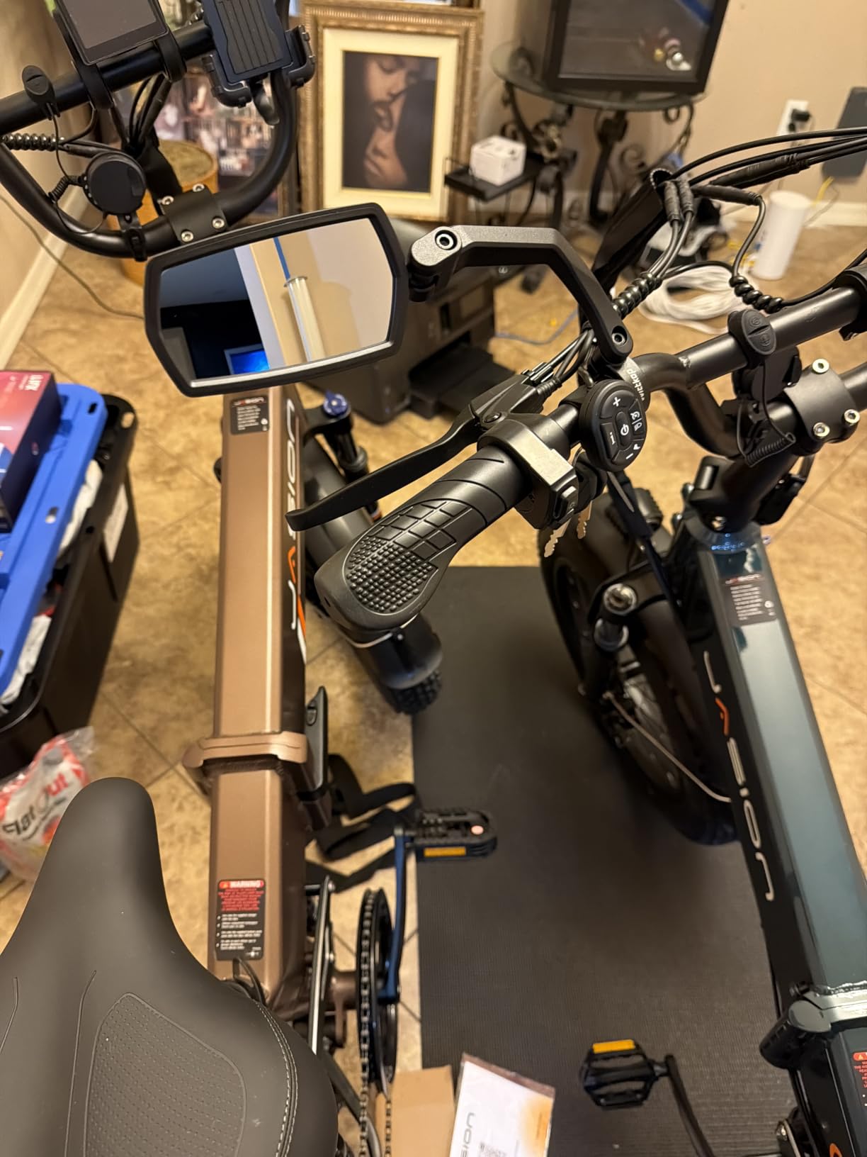 WITTKOP Bike mirror | Large HD field of vision | 360 Degree rotatable and foldable | Mounting above and below | Break-proof and durable | ebike accessories, bike mirror handlebar mount, bicycle mirrors customer photo 1