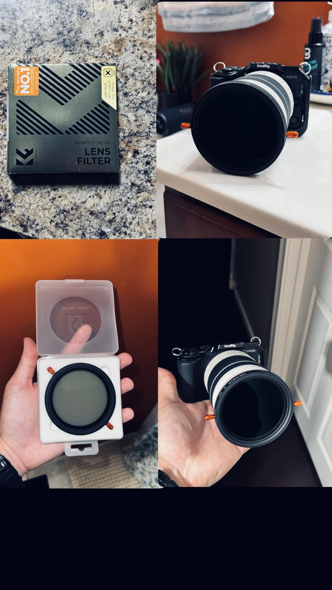 K&F CONCEPT 58mm Variable Fader ND2-32 ND Filter and CPL Circular Polarizing Lens Filter in 1 for Camera Lens Waterproof Neutral Density Polarizer Filter (Nano-D Series) customer photo 1