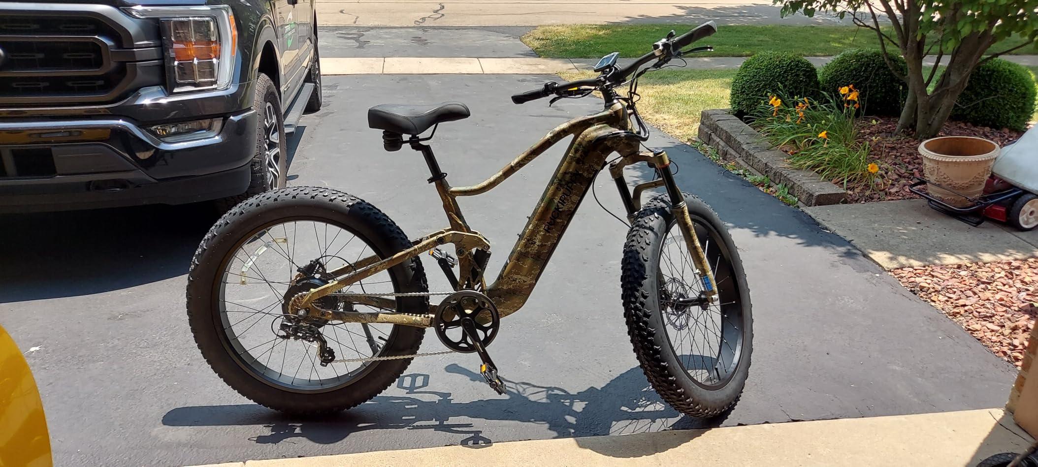 PUCKIPUPPY Boxer Electric Bike for Adults 500W, Full Suspension 48V 20AH Battery Ebike, 26