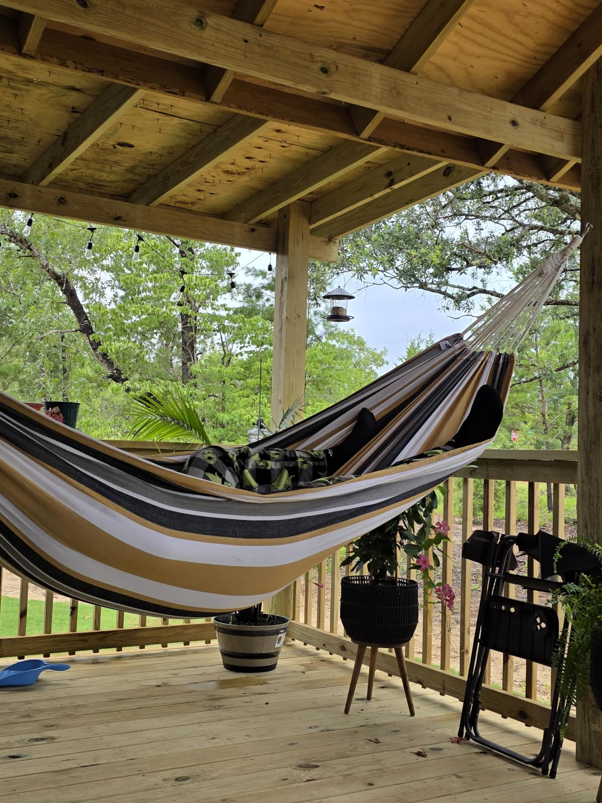 SUNCREAT Hammocks Outdoor Camping Double Hammock, Extra Large 2 Person Hammock for Camping, Dark Gray customer photo 2