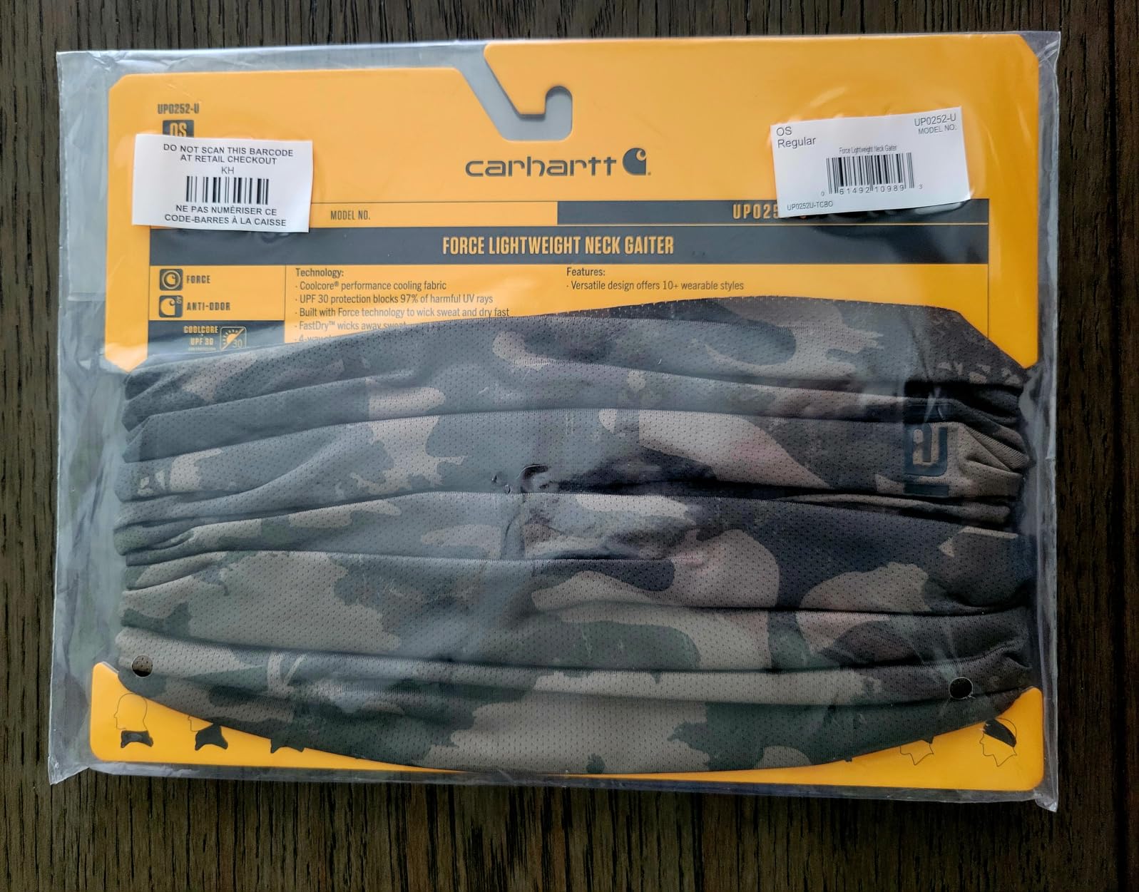 Carhartt Force Lightweight Neck Gaiter, Light Grey, One Size customer photo 2