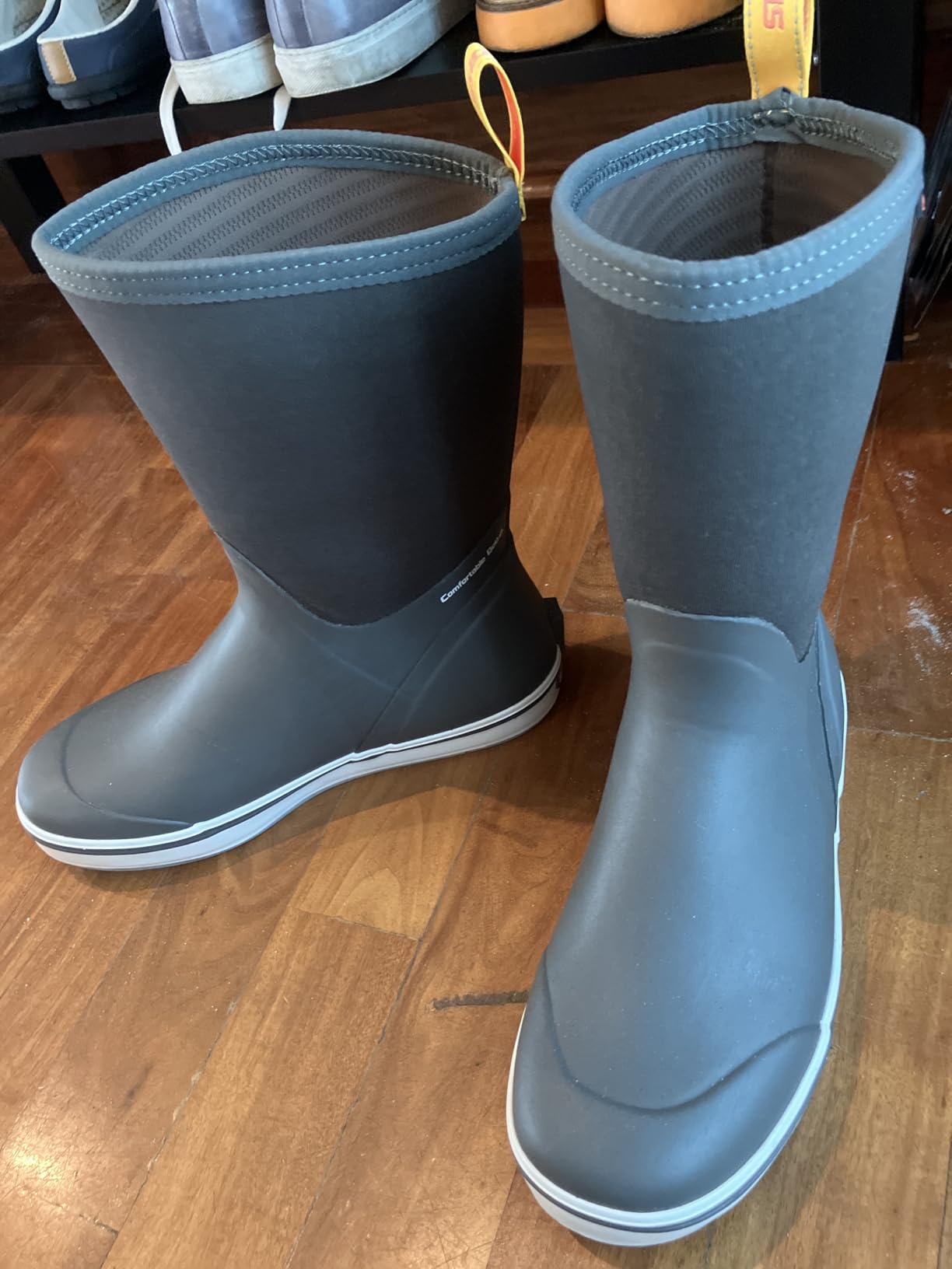 Mid Calf Deck Boots for Men Rain Boots customer photo 1