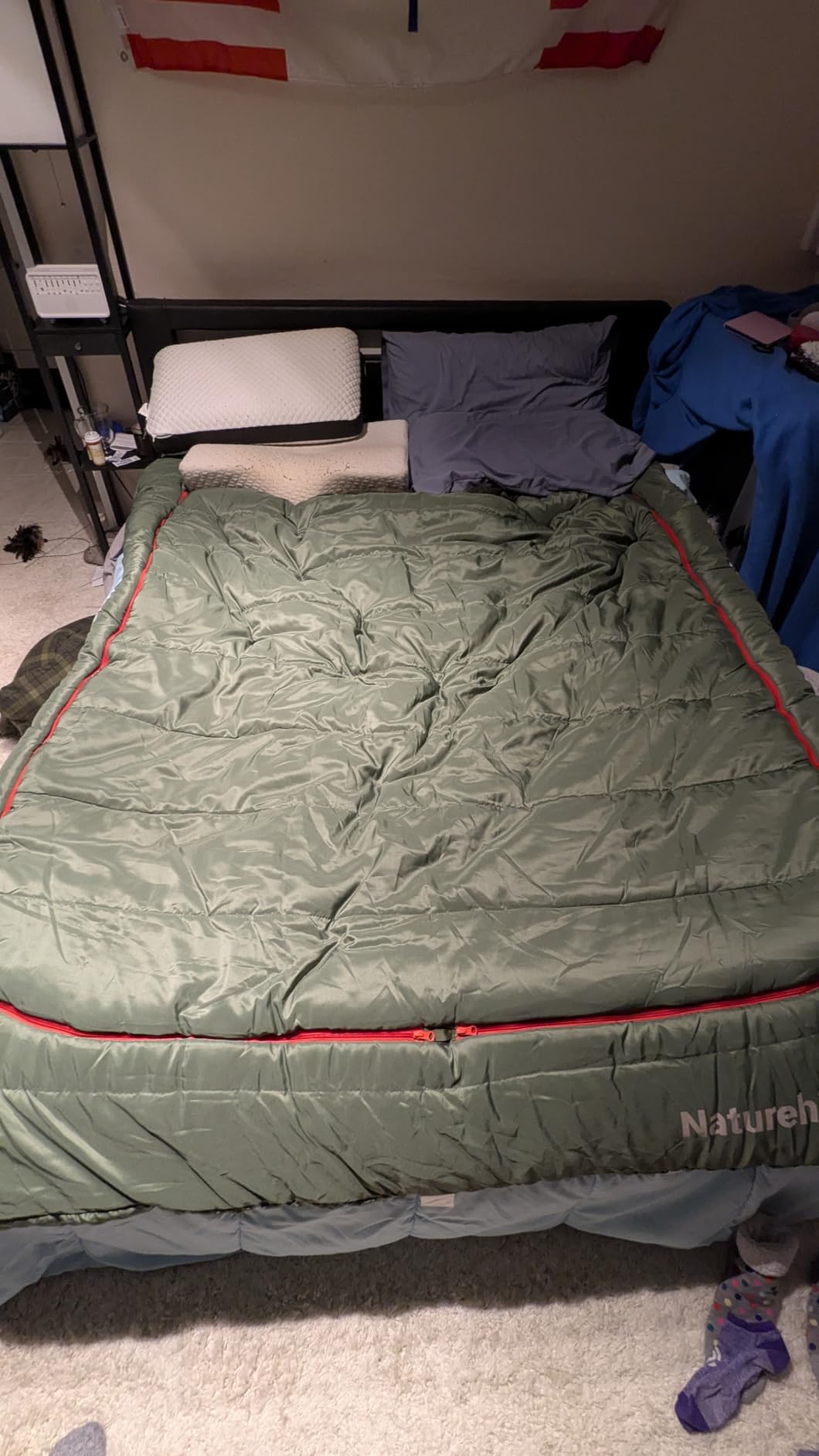 Naturehike Flannel Sleeping Bag for Adults with Pillows, Doublewide Two Person Sleeping Bag for Couples & Whole Family, All Seasons for Camping, Hunting & Bedding customer photo 1