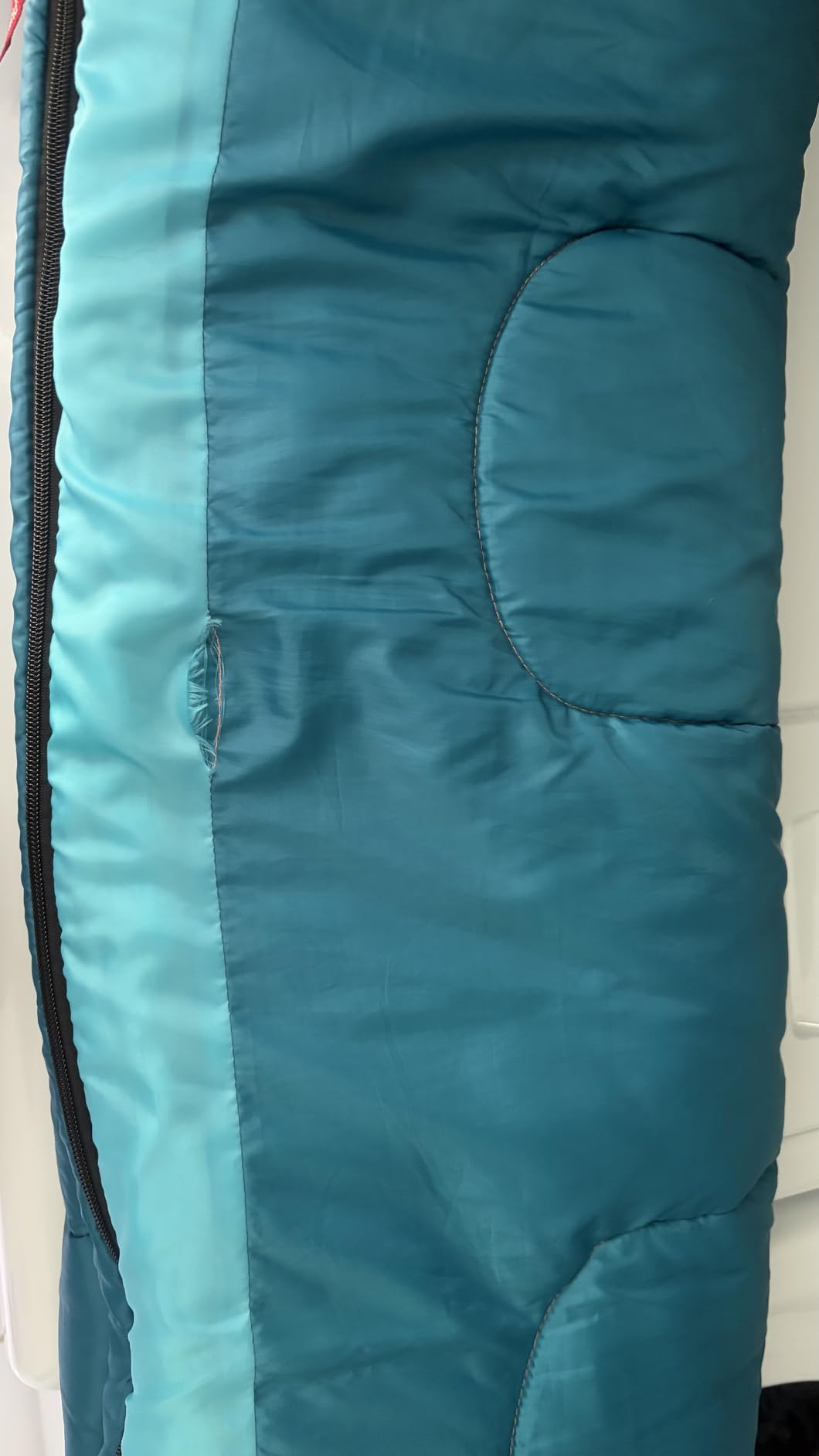 Coleman 50°F Sleeping Bag, Comfortable Youth Sleeping Bag for Sleepovers & Camping, Fits Children up to 5ft Tall, Glow in The Dark Design, Stuff Sack Included, Machine Washable customer photo 1