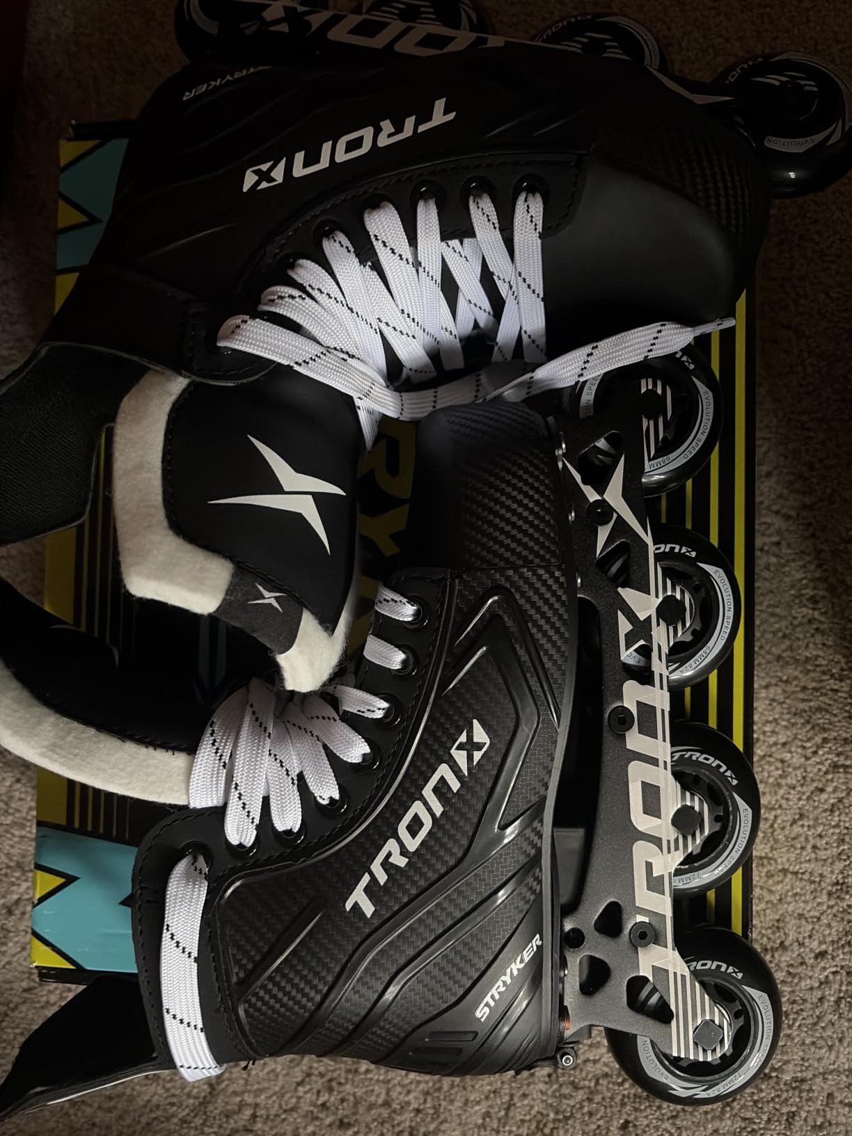 TronX Stryker Adjustable Senior Intermediate Junior Youth Roller Inline Hockey Skates customer photo 2