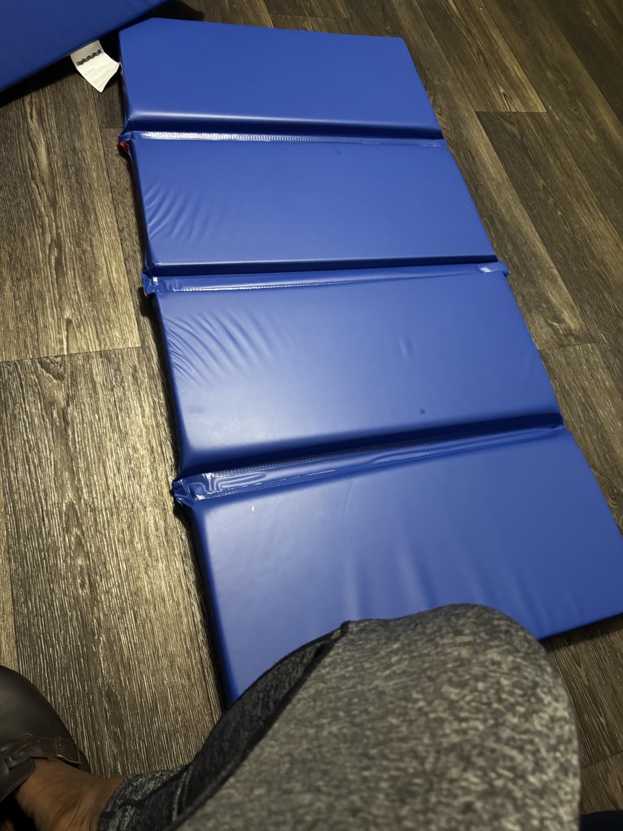 ProSource Four-Fold Kids Rest Mat, 2-inch Thick Sleeping Mats for Kids, Foam Foldable Cushion for Child Comfort, 48-in - Blue/Red customer photo 1