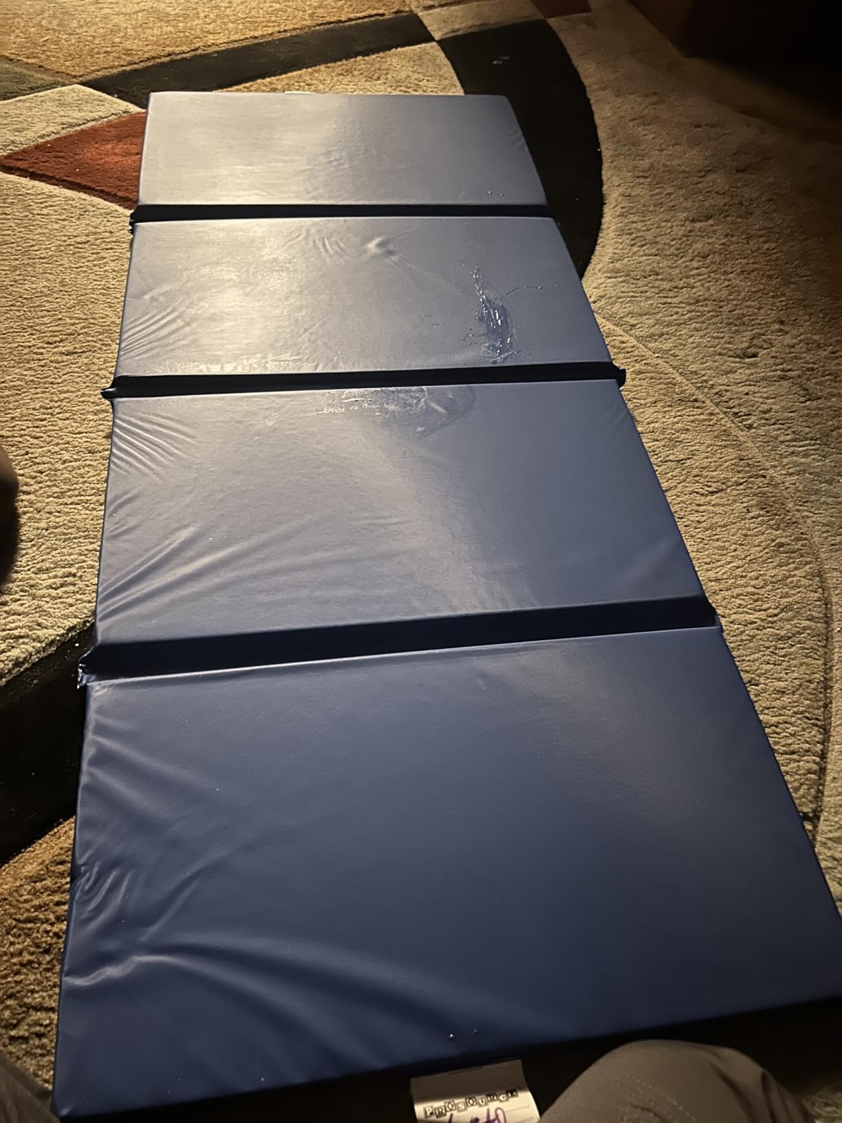 ProSource Four-Fold Kids Rest Mat, 2-inch Thick Sleeping Mats for Kids, Foam Foldable Cushion for Child Comfort, 48-in - Blue/Red customer photo 2