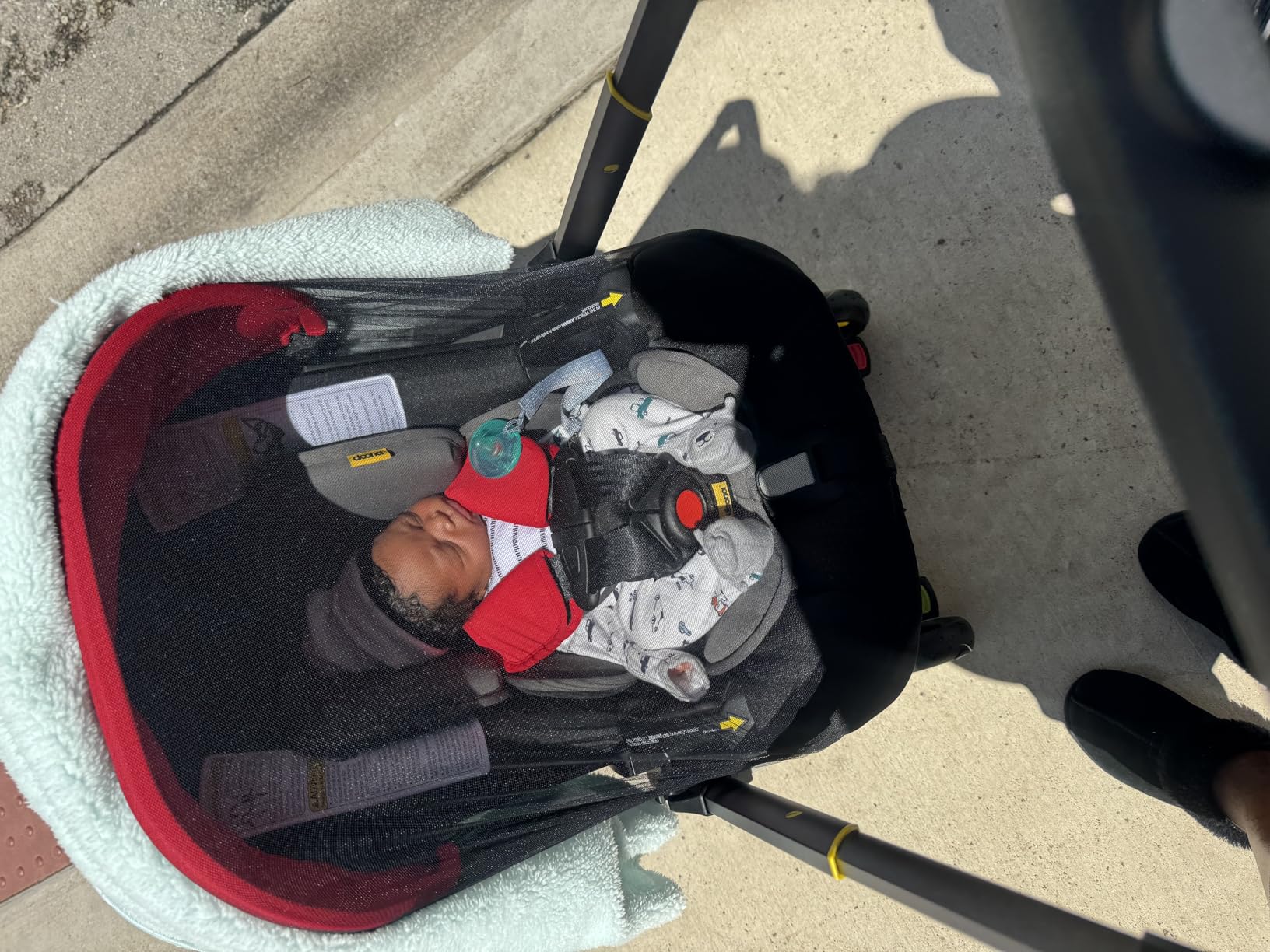 Stroller Sun Shade - Universal Stroller Sun Shade for Travel Strollers, Jogging Strollers; Baby and Toddler Travel Essential; Safely Blocks Up to 97% of UV, Easy to Install customer photo 2