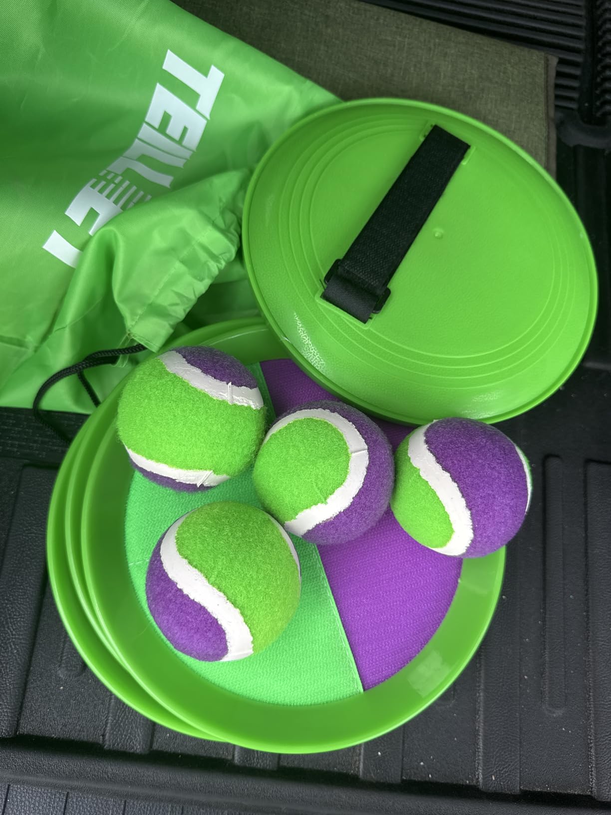 TEILLNET Toss and Catch Ball Set Upgraded - Kids Toys Beach Toys Baseball Games - Sturdy & Water-Resistant for Outdoor Pool Yard Games - Classic Gift for Boys Girls 3 4 5 6 7 8 9 10 11 12+ Years customer photo 2