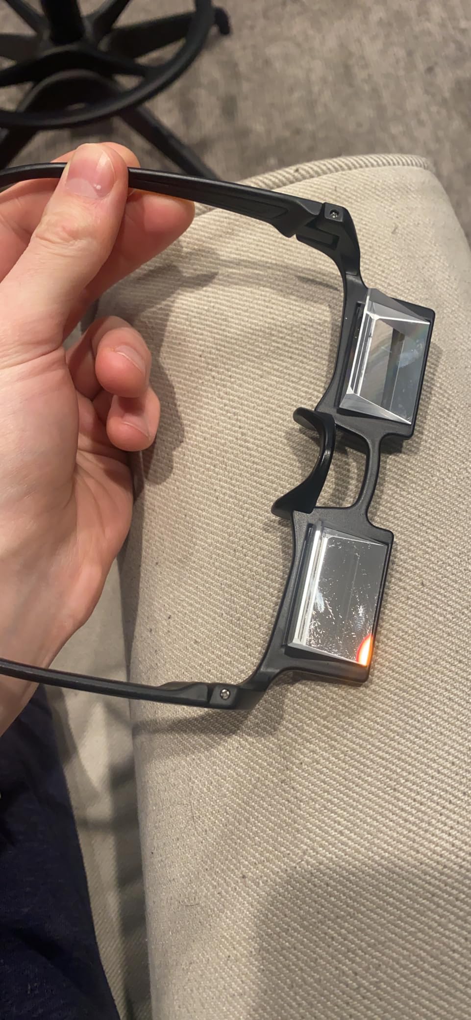 Belay Glasses for Rock Climbing, 90 Degree Upward Prism Glasses for Outdoor Climbing Light Weight Climbing Belay Glasses Prevent Neck Fatigue for Rock Climbers customer photo 1