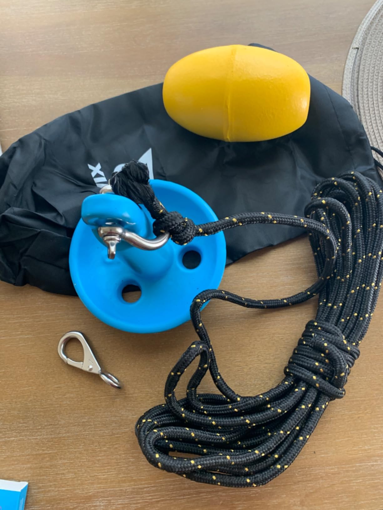 XIALUO Marine Mushroom Anchor Kit 5 lb Blue PE Coated Kayak Anchor Accessories with 30 ft Rope for Fishing Kayaks, Canoe, Jet Ski, SUP Paddle Board and Small Boats customer photo 1