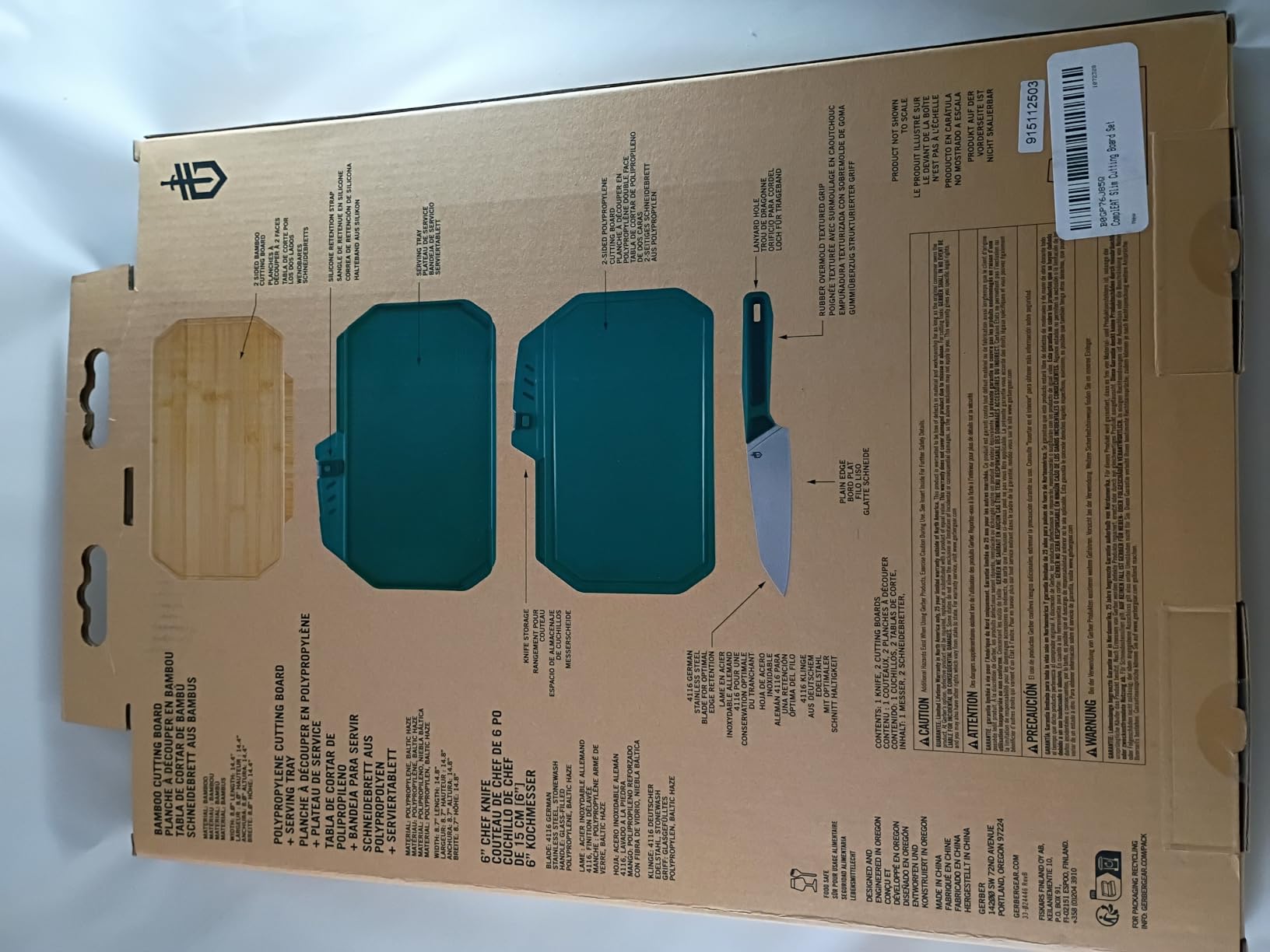 Gerber Gear ComplEAT Cutting Board Set - Cutting Board Kit with Polypropylene & Bamboo Cutting Boards - Features Paring Knife & Chef's Knife in Nesting Design customer photo 2