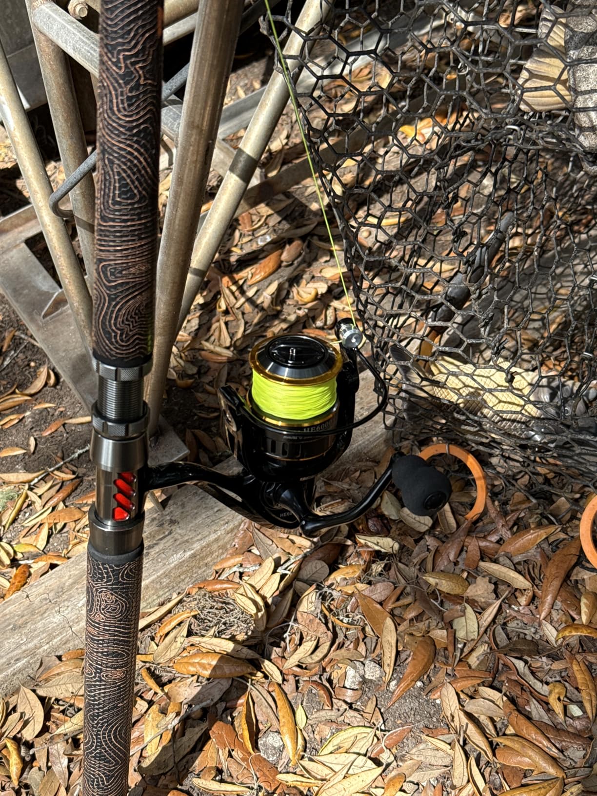 Monster Catfish Casting Rod, 7' MH Glow-in-Dark 1-Piece | Glow catfish rod with S-glass carbon blank, EVA grip, stainless guides, 10-50lb line and 1-10oz lures for night fishing customer photo 2