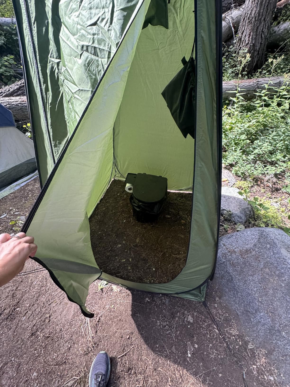 Camping Toilet with Pop-Up Privacy Tent and Liquid Waste Gel, Portable Toilet for Camping with Large Tent, Ergonomic Potty Provides Enhanced Comfort, Suitable for All Ages customer photo 2