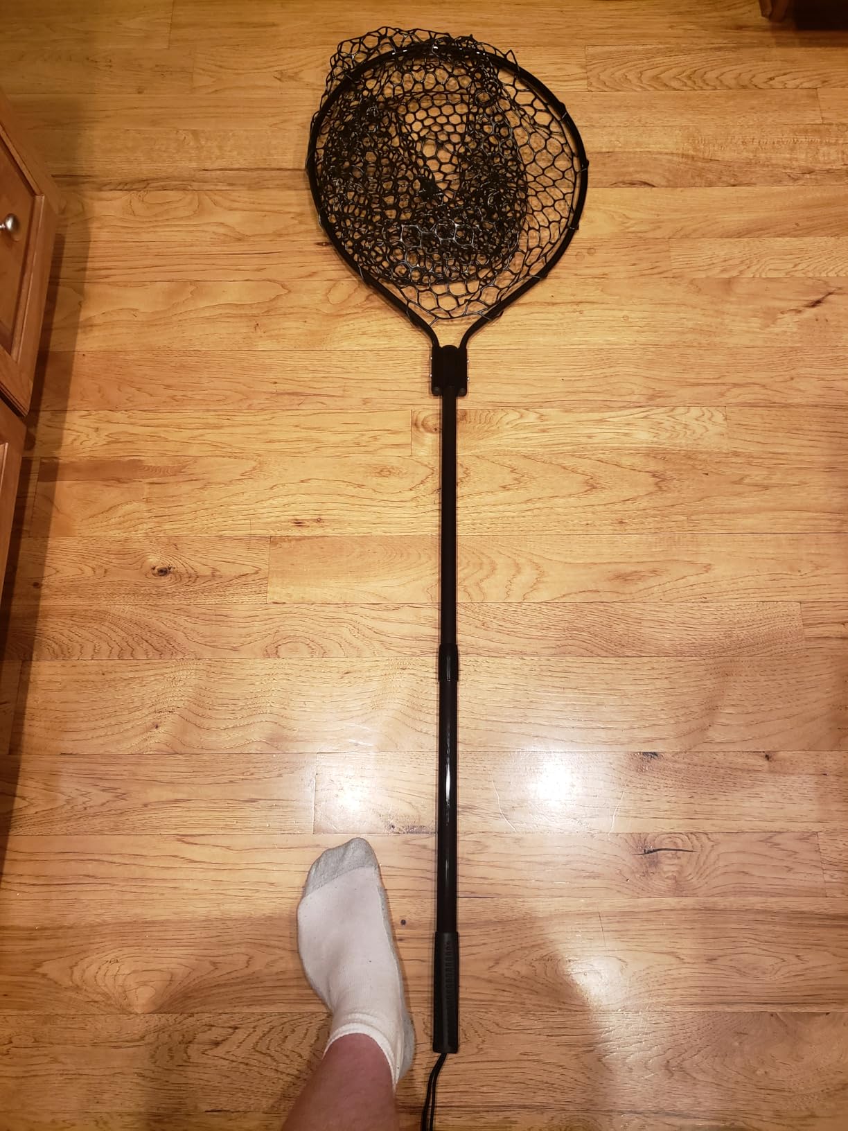 High Strength Large Landing Net, Fishing Net with Long Telescoping Handle | Soft Rubber Mesh, 60 in Max Length, 23 x 18 in Hoop, Landing Nets for Fishing, Ideal for Boat, Pier, River Angling customer photo 2