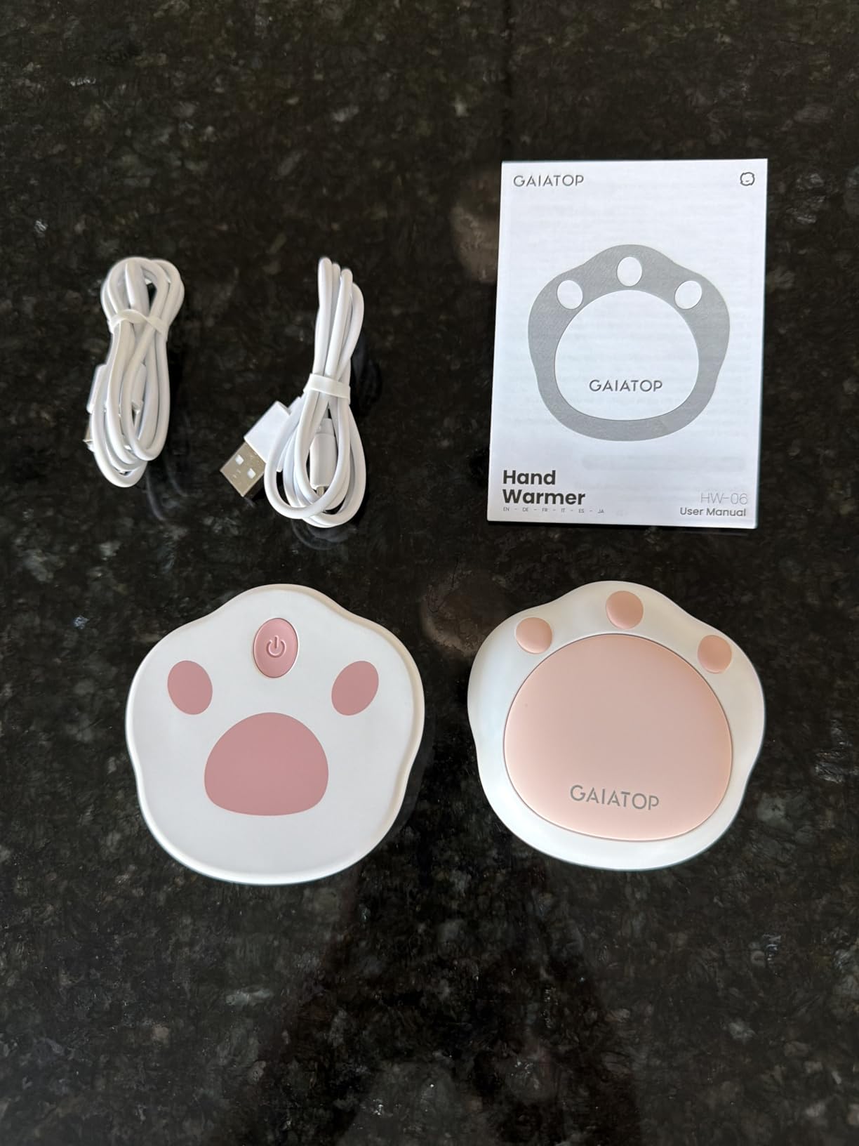Gaiatop Hand Warmers Rechargeable, 2 Pack Pocket Warmer Cute Cat Paw | Magnetic, 3 Levels, Reusable Portable Electric Heater, Travel Essentials, Stocking Stuffers, Gifts for Women, Men, Cat Lover customer photo 1