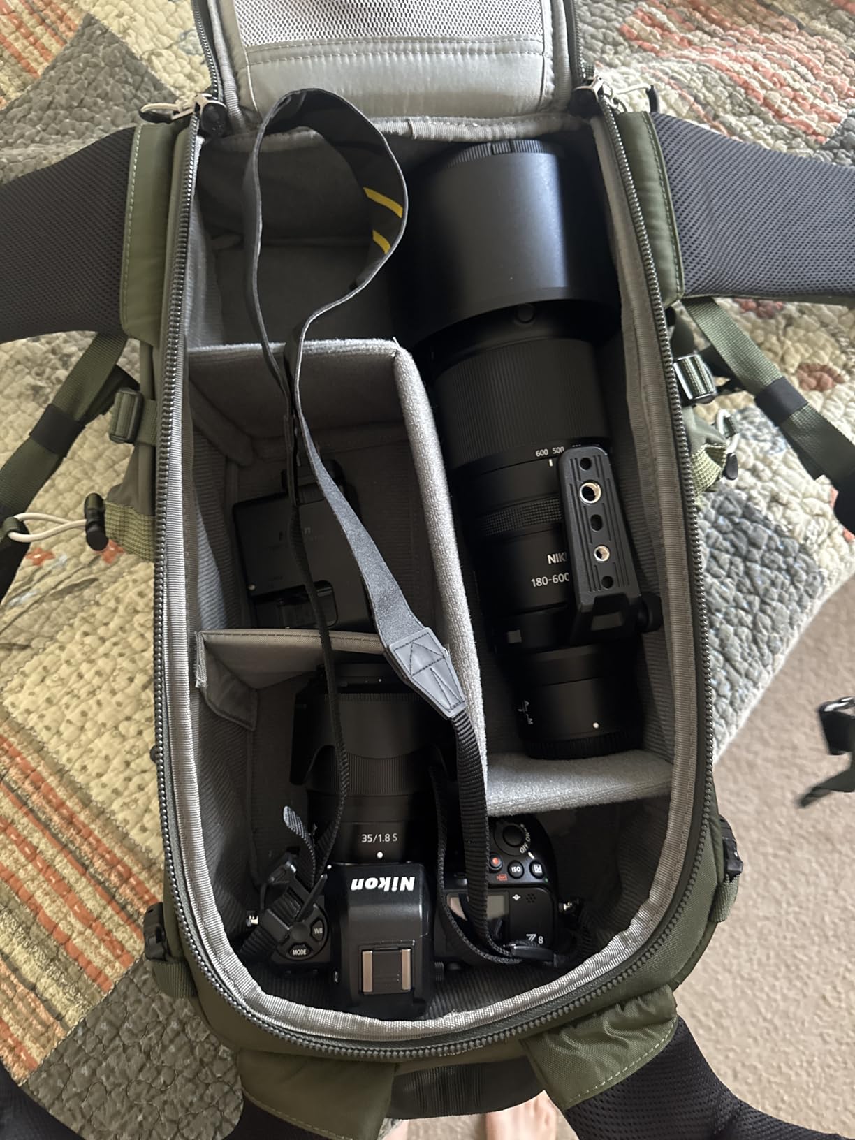 Think Tank BackLight 36L Camera Daypack Backpack for DSLR, Mirrorless, Photography and Video - Montane Green customer photo 2