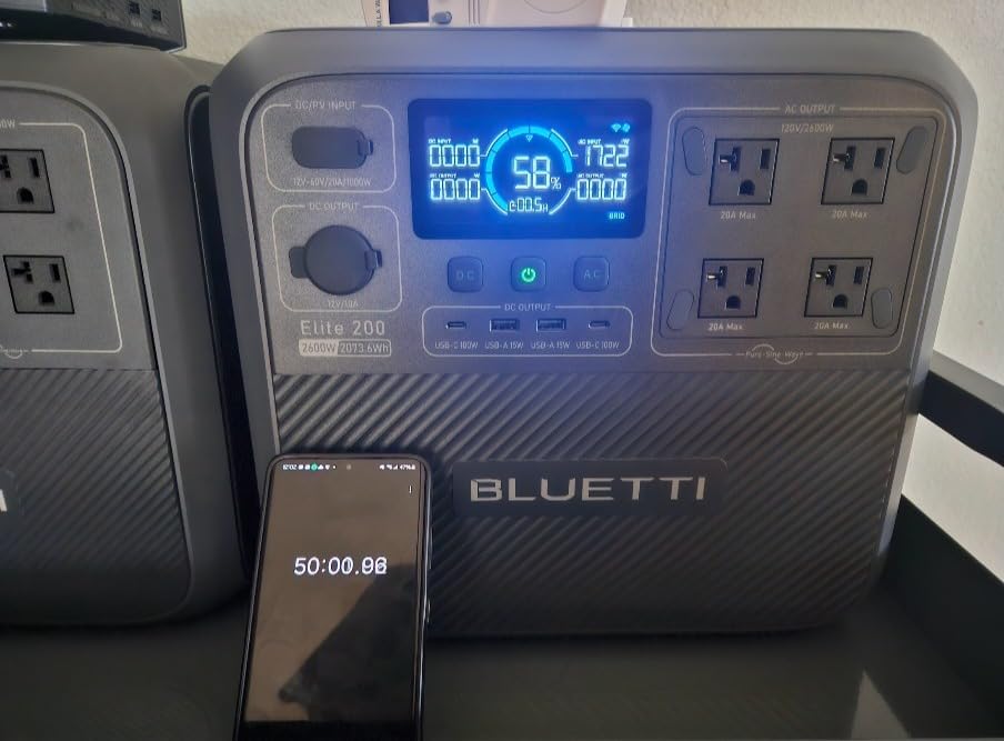 BLUETTI Elite 200 V2 Portable Power Station, 2073.6Wh LFP Battery Backup w/ 4 2600W AC Outlets (3900W Power Lifting), 0-80% Fast Charging in 50 Min, Solar Generator for Camping, Off-grid and Emergency customer photo 2
