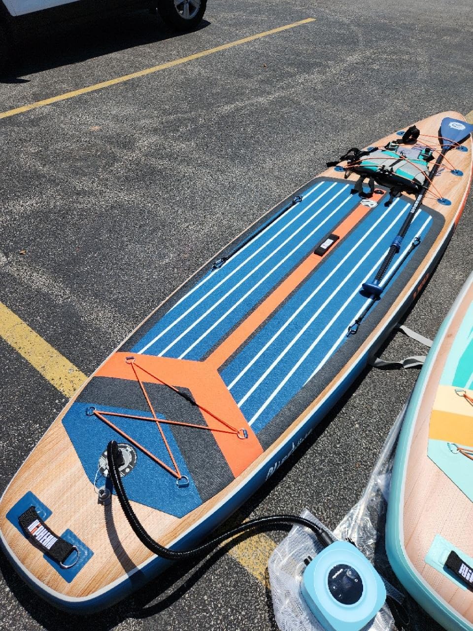 Niphean (Extra Large) Inflatable Paddle Board, SUP for 2+1 People/Family 500lbs Capacity Stand Up Paddle Board with SUP Accessories customer photo 2