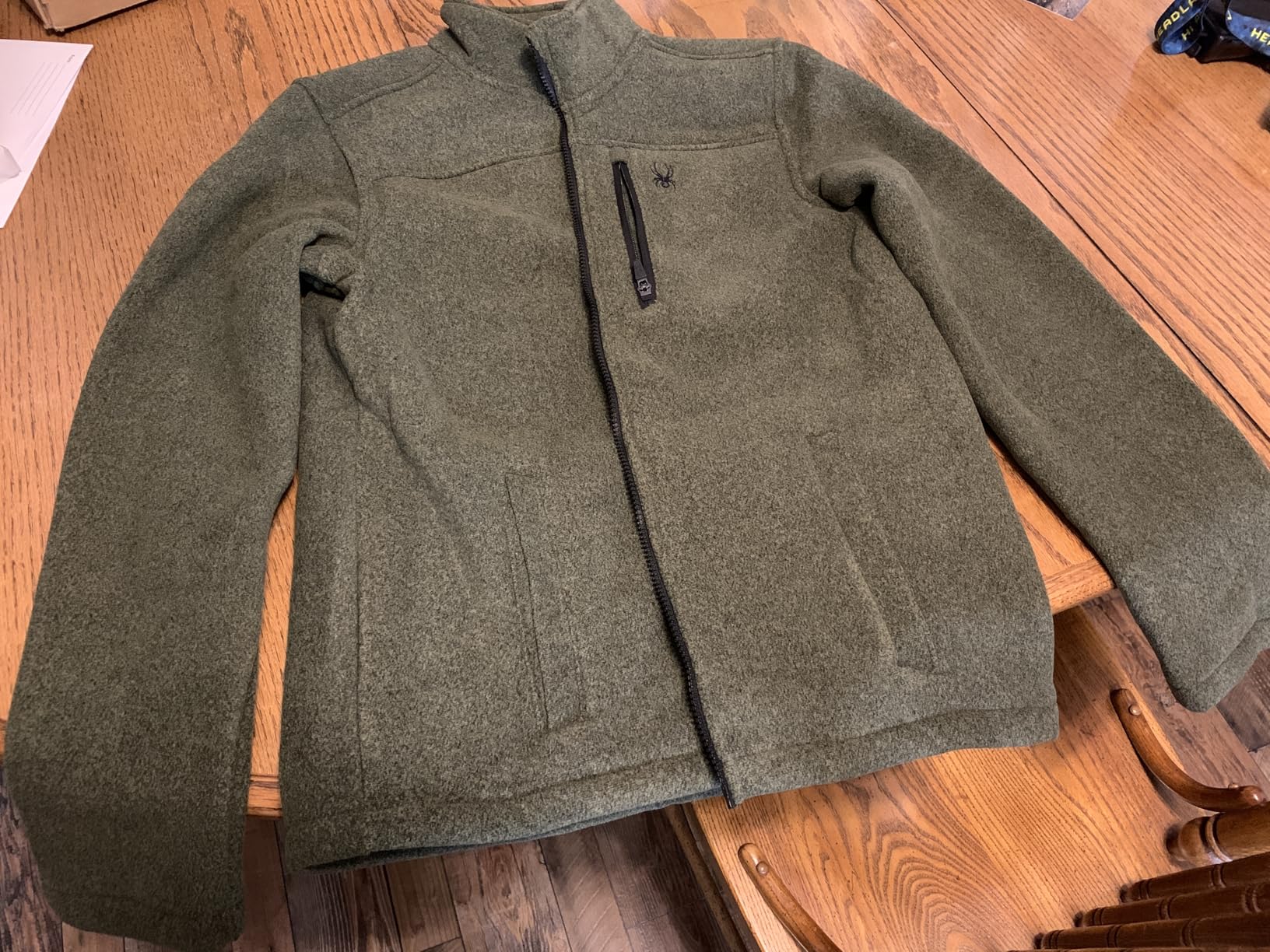 Mens Fleece Jacket - Sherpa Fleece Lightweight Full Zip with Pockets customer photo 1