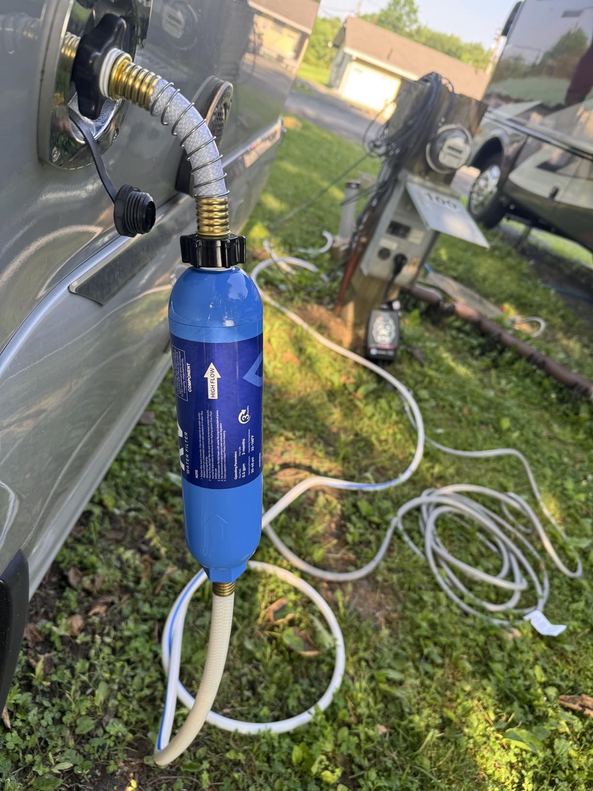 Stokk RV Water Filter with Flexible Hose Protector, NSF Certified, Inline Water Hose Filter for Garden, Camper and Pool, Greatly Reduces Bad Taste, Chlorine, Odor, Rust and Sediment, 2 Pack customer photo 2