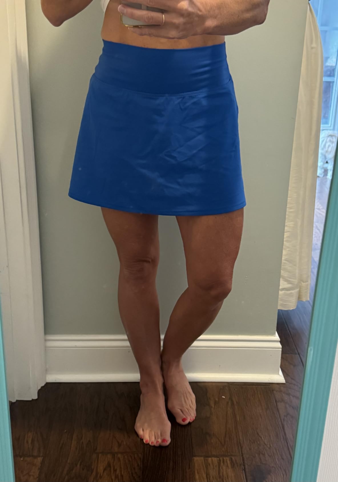 CRZ YOGA Butterluxe High Waisted Tennis Skirts | Built-in Shorts with Pockets, Extremely Soft, Casual, A Line, Stretchy, Mini, Skort for Women customer photo 2