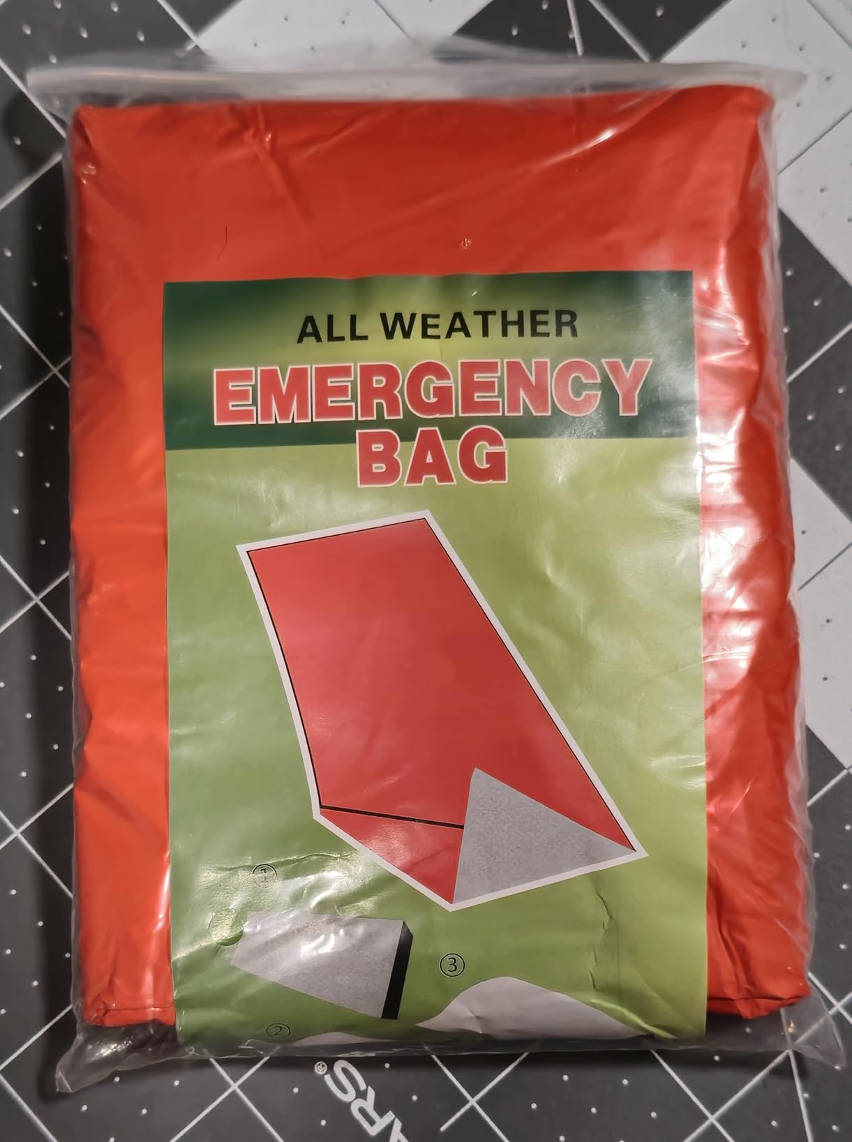 Emergency Sleeping Bag with Whistle, Portable Emergency Survival Bag, Lightweight Pocket Size Emergency Sleeping Bag, Waterproof Thermal Bivy Sack for Camping, Hiking customer photo 2