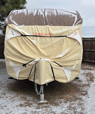 Class C RV Cover 23' - 26' - Upgraded Heavy-Duty 9-Layers Top Class C Motorhome Cover, Windproof & Breathable Toy Hauler Travel Trailer Covers Includes 3 Extra Straps & Gutter Covers customer photo 2