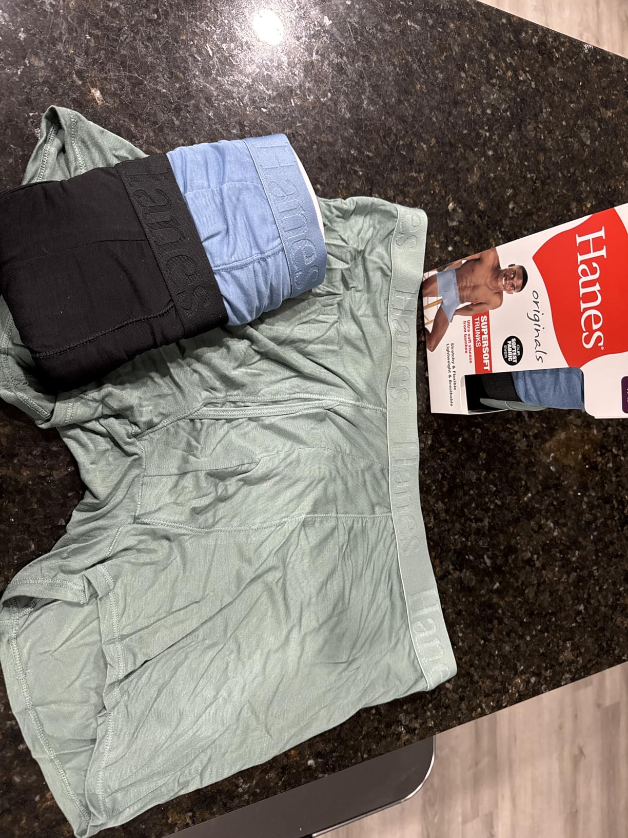 Men's Underwear, SuperSoft Viscose from Bamboo, 3-Pack, Short or Regular-Leg Boxer Briefs customer photo 1