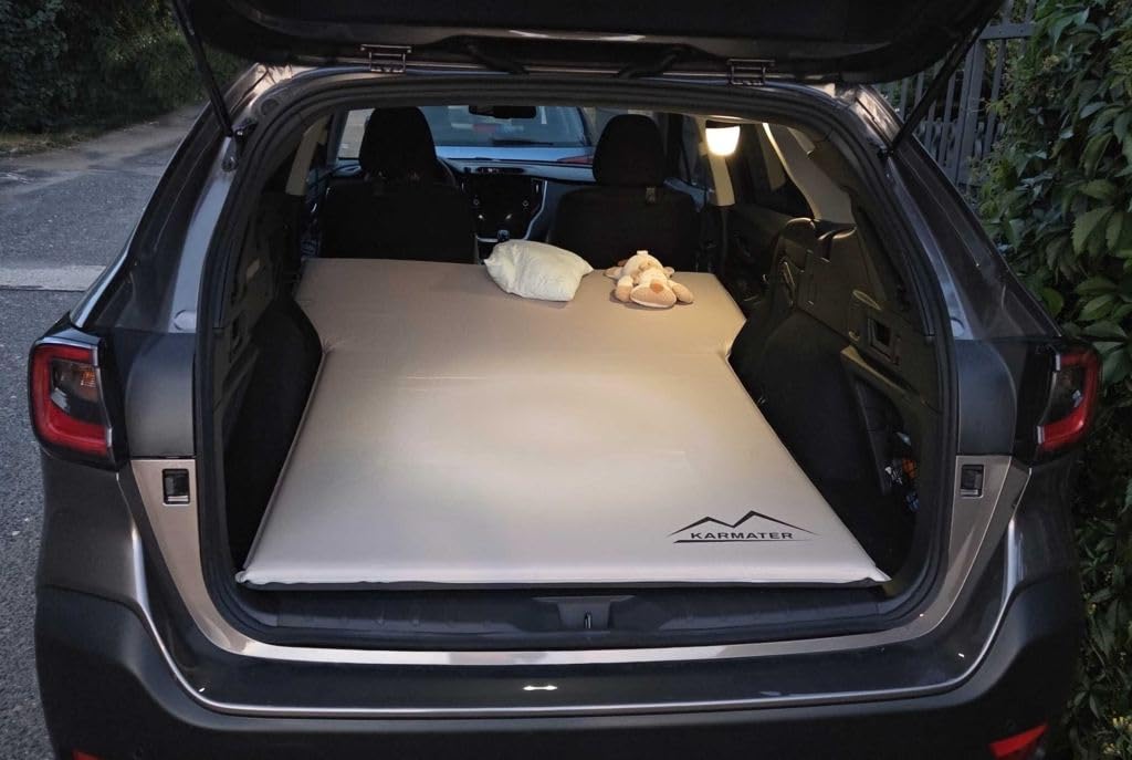 SUV Air Mattress Car Bed, Inflatable Car Camping Pad with Air Pump, Ultrathick Memory Foam Camping Mattress, 9.0 R-Value Insulated Sleeping Pad 2 Person, Camping Mat for Hiking and Backpacking customer photo 1