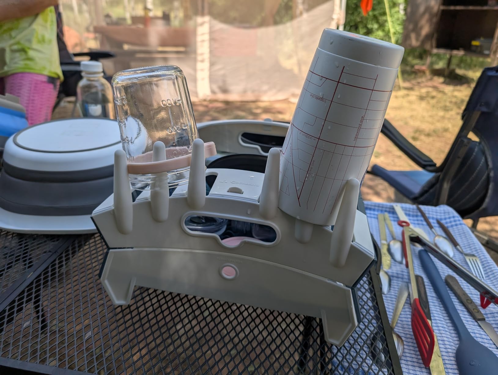 Coghlan's Snapfold Dish Rack - Portable Camp Kitchen Organizer, Space-Saving Foldable Dish Drying Rack with Dish and Utensil Slots, Drinkware Holder, for Camping, RVs, and Travel customer photo 2