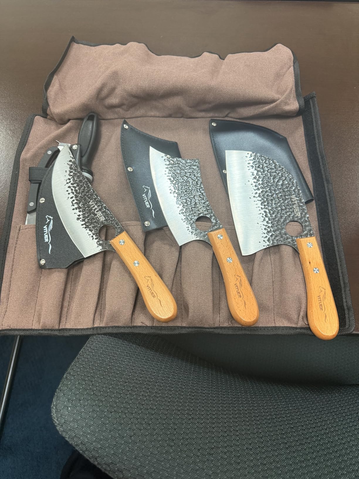 9 PCS Butcher Viking Camping Knife Set, 7