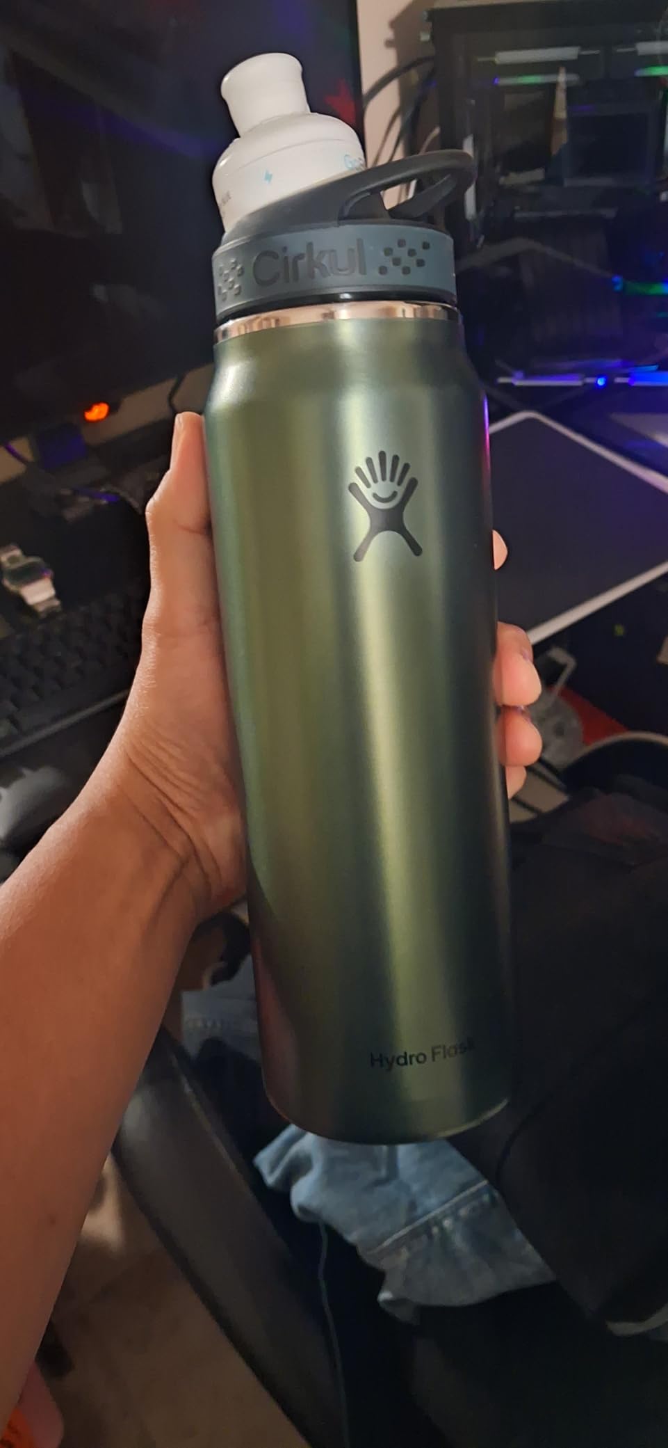 Hydro Flask 24 Oz Lightweight Trail Series Wide Flex Cap Tourmaline- Hiking Water Bottle customer photo 1