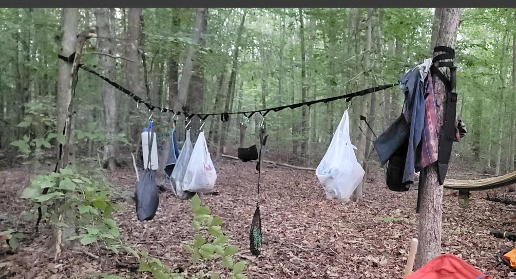Ayaport Campsite Storage Strap Tent Camping Tree Hanging Organizer with 4 Carabiner Hooks 6 Stainless Steel S Hooks & 20 Separated Loops, Camping Set Travel & Outdoor Camping Gear customer photo 1