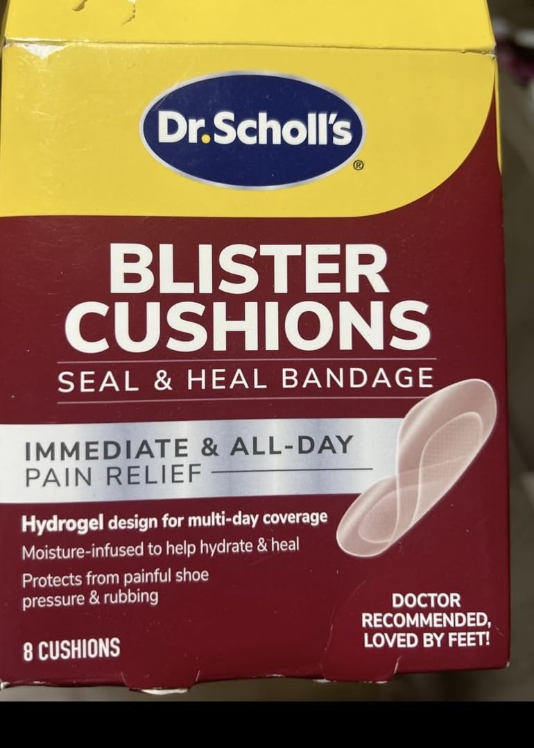 Dr. Scholl's Blister Cushions Seal & Heal Bandage for Feet, Toes, Heels & Hands, 12 ct - Blister Prevention Pads, Hydrogel Technology customer photo 1